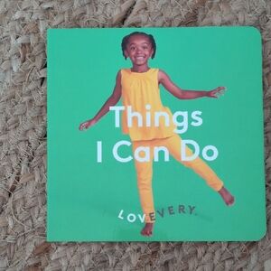 Lovevery 'Things I Can Do' Kids Book - Green and Yellow